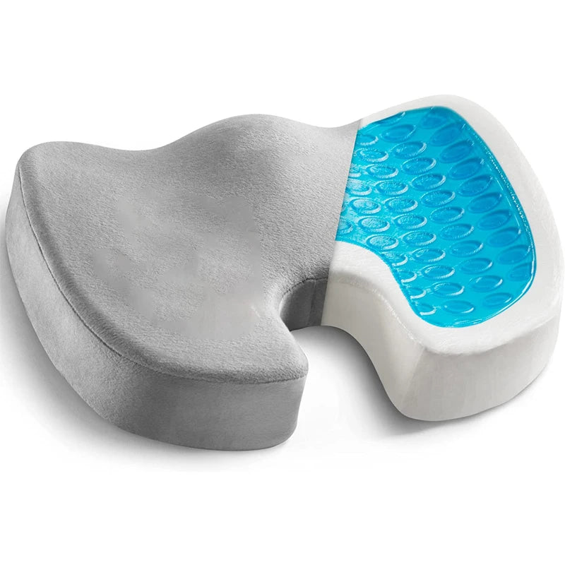 gel memory foam coccyx seat cushion, view 2 - MRSLM