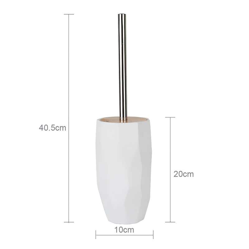 resin toilet brush with non-slip handle, view 3 - MRSLM