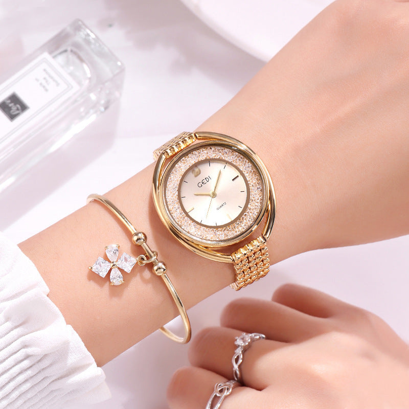 women's diamond quartz watch, view 8 - MRSLM