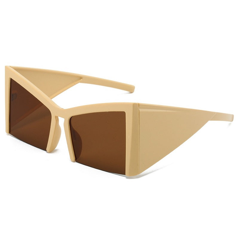 irregular semi-rimless sunglasses, view 4 - MRSLM