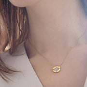 titanium steel pearl shell necklace, view 3 - MRSLM