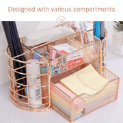 metal mesh desktop organizer, view 7 - MRSLM