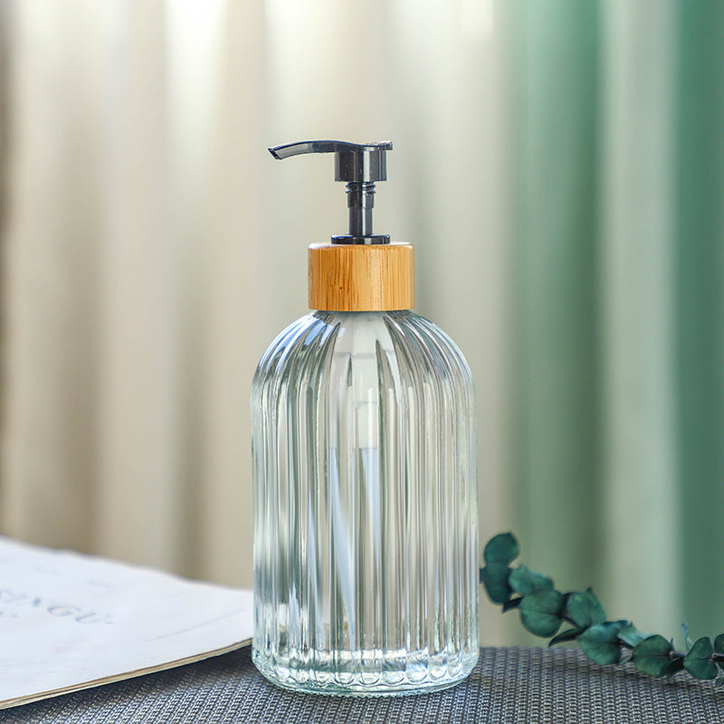 glass lotion and soap dispenser, view 8 - MRSLM