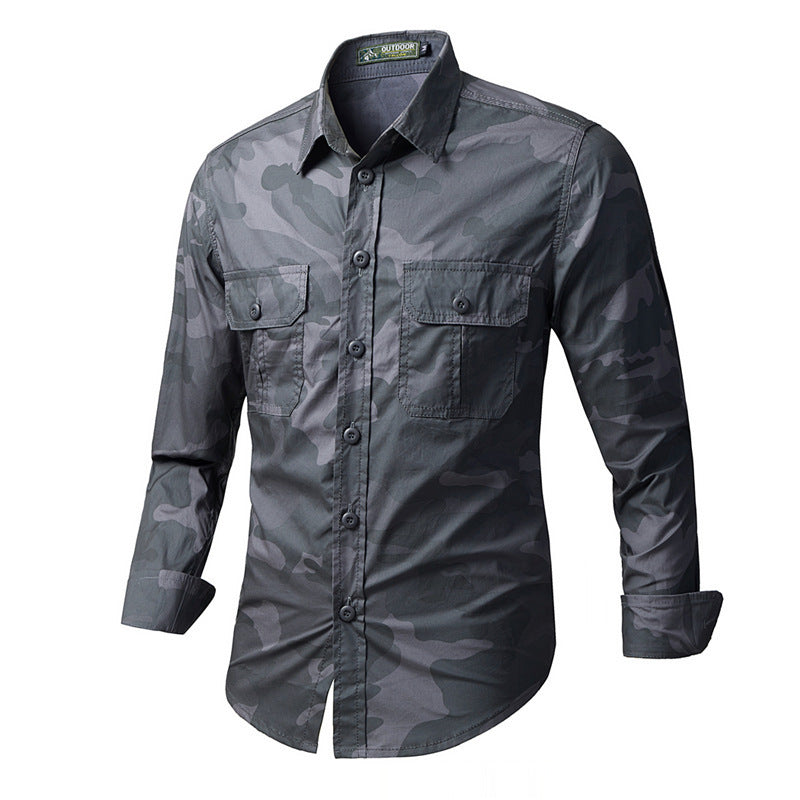 men's loose cotton retro shirt, view 8 - MRSLM