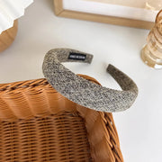 elegant retro plaid wide hairband, view 4 - MRSLM