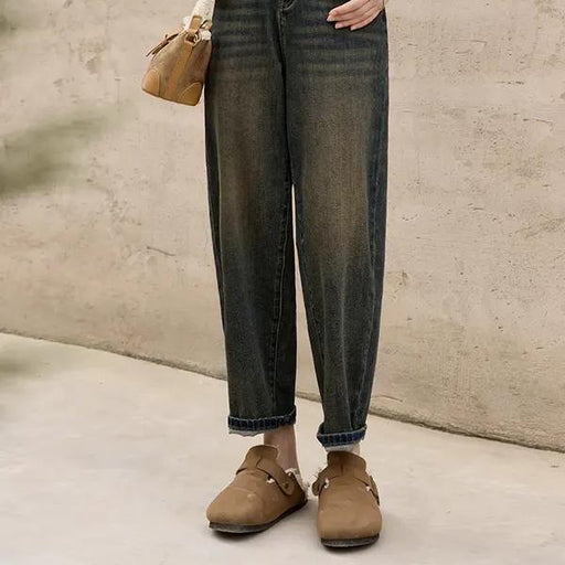 Women's high waist retro jeans - MRSLM