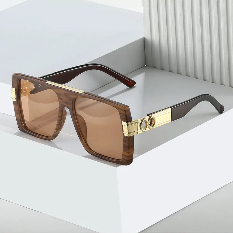 Gradient lens square sunglasses, view 9 - MRSLM