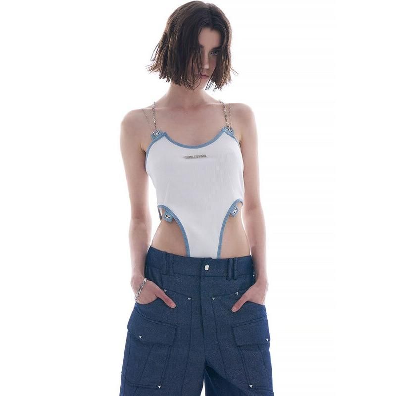high cut backless bodysuit, view 6 - MRSLM