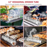 hexagon stainless steel smoker tube, view 8 - MRSLM