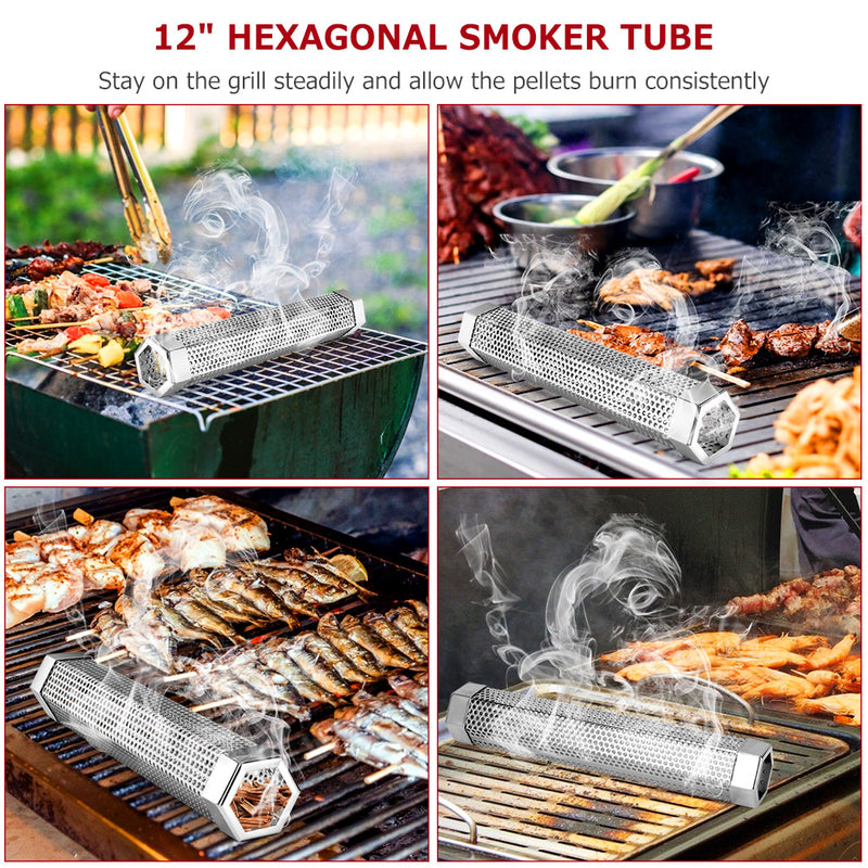 hexagon stainless steel smoker tube, view 8 - MRSLM