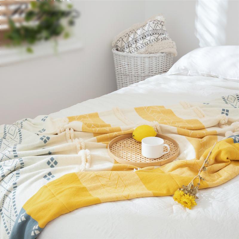 cotton tufted throw blanket - MRSLM