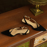 High heel leather sandals, view 25 - MRSLM
