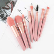 8-piece mini travel makeup brush set, view 7 - MRSLM