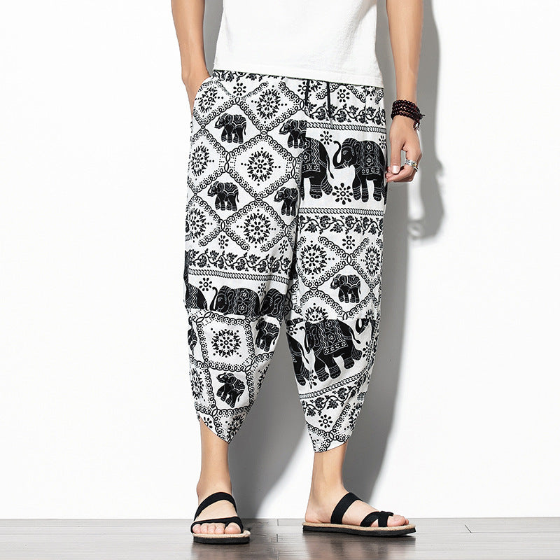Printed baggy cropped pants - MRSLM