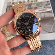 steel band five-hand calendar quartz watch - MRSLM