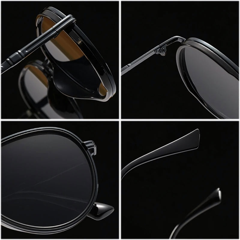 retro gradient pilot sunglasses, view 10 - MRSLM