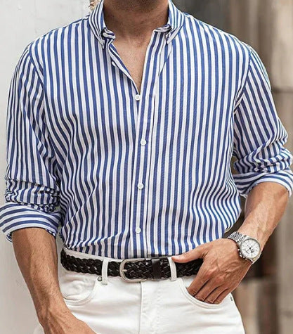 Casual Autumn Long Sleeve Shirt Men