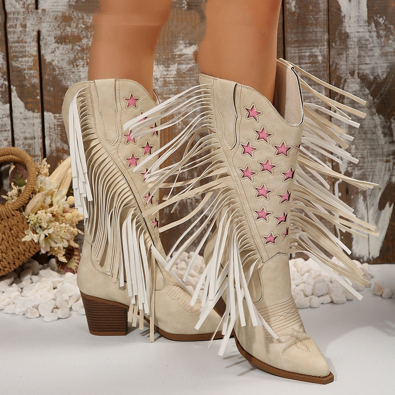 Tassel embroidery boots, view 2 - MRSLM