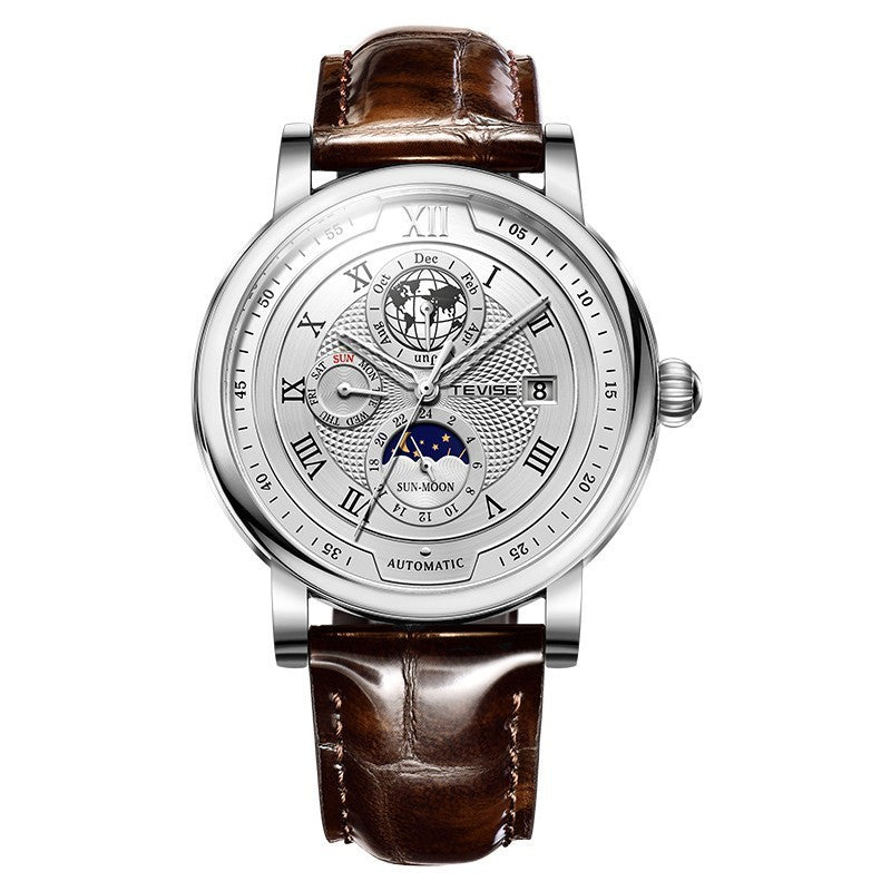Men's automatic moon phase watch, view 9 - MRSLM