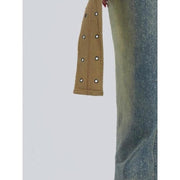 low waist slim-fit pencil jeans with canvas belt, view 6 - MRSLM