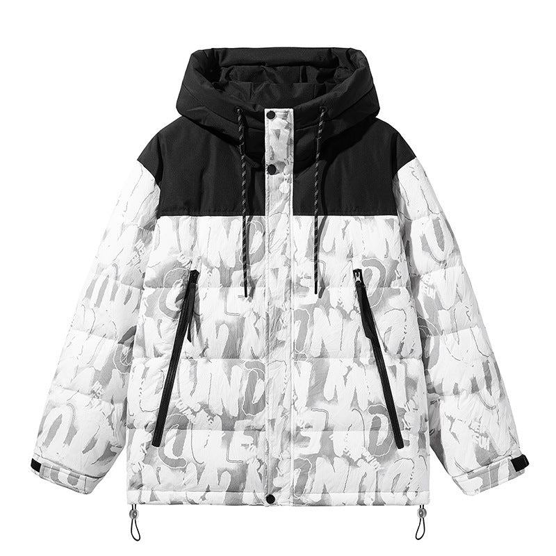 loose white duck down jacket, view 6 - MRSLM