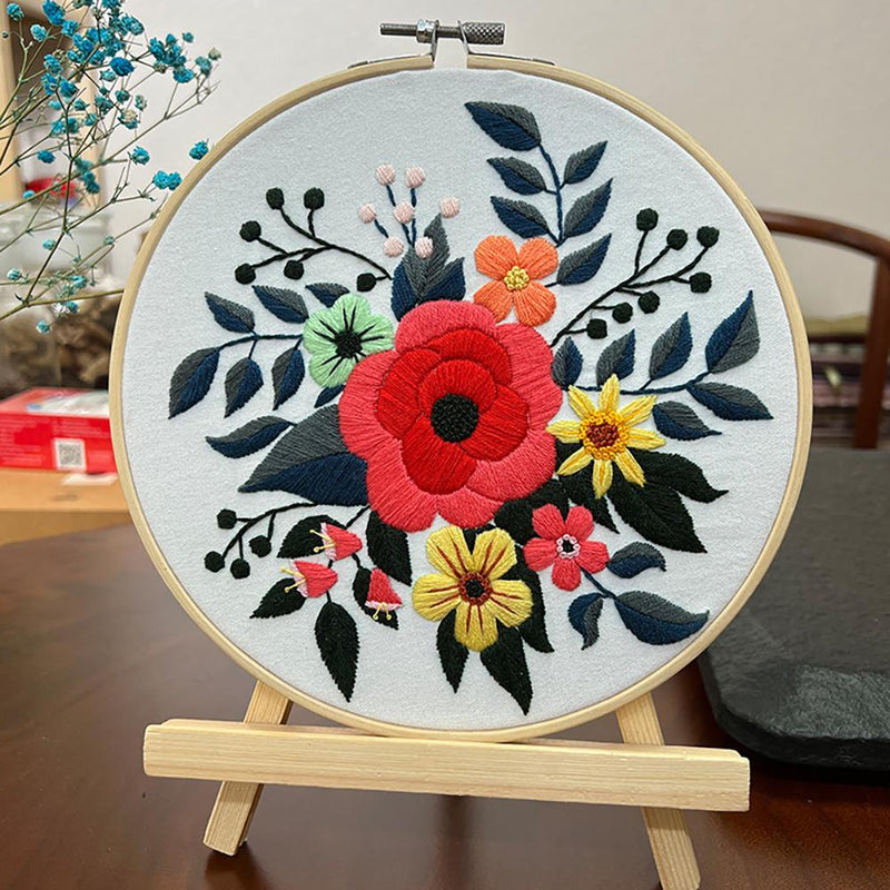DIY floral embroidery kit, view 7 - MRSLM