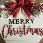 Christmas wooden board garland door decoration, view 6 - MRSLM