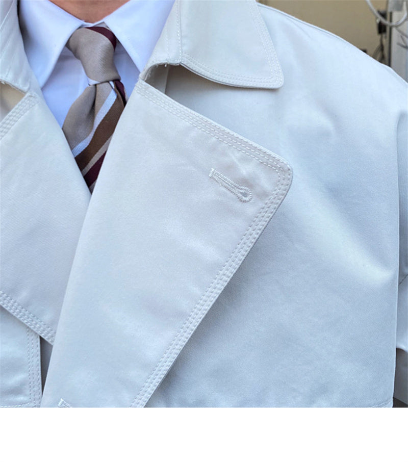 Mid-length double-breasted trench coat, view 5 - MRSLM