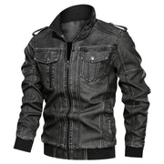 men's PU leather coat, view 7 - MRSLM