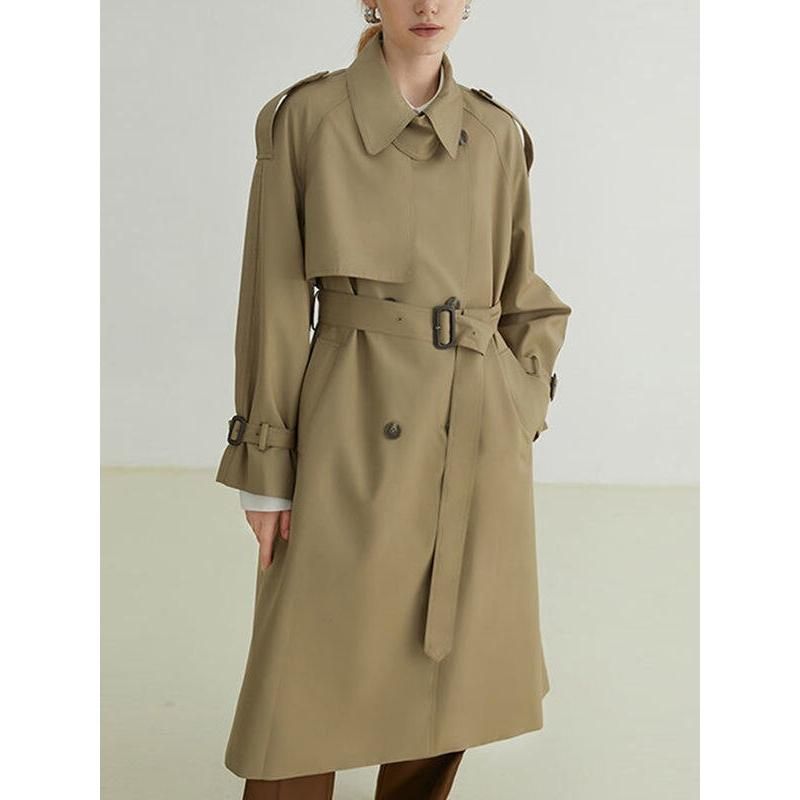 long sleeve double-breasted trench coat, view 2 - MRSLM
