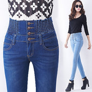 high-waisted elastic waist pants, view 2 - MRSLM
