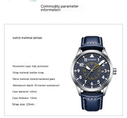 Men's automatic mechanical leather watch, view 10 - MRSLM