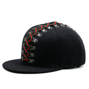 punk hip hop flat brim cap, view 8 - MRSLM