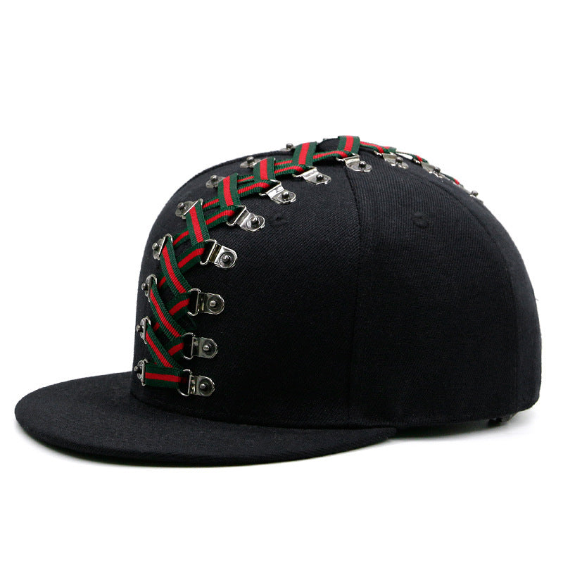 punk hip hop flat brim cap, view 8 - MRSLM