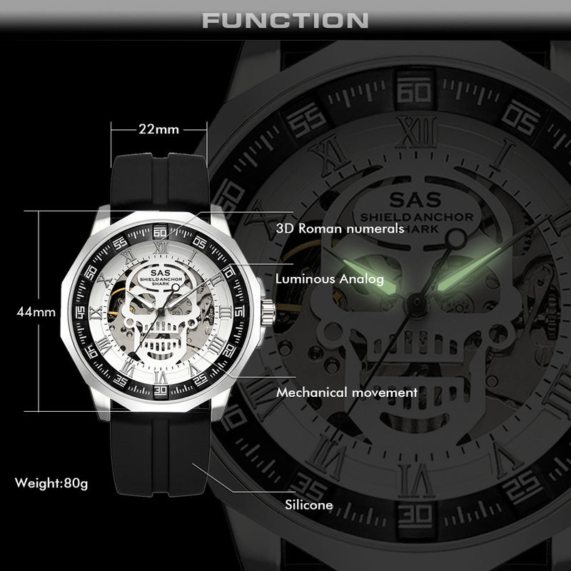Men's hollow mechanical watch, view 9 - MRSLM