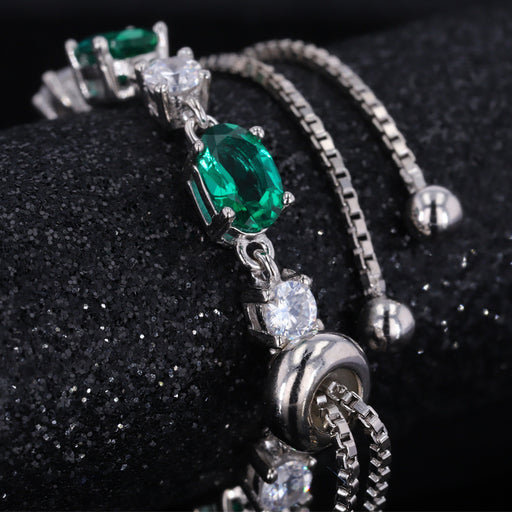 emerald heart bracelet 3 carat - MRSLM