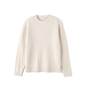 men's oversized cable knit sweater, view 2 - MRSLM