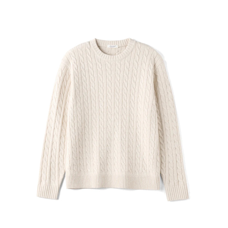 men's oversized cable knit sweater, view 2 - MRSLM