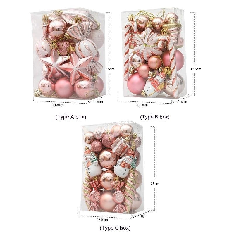 rose gold Christmas pendant set, view 8 - MRSLM