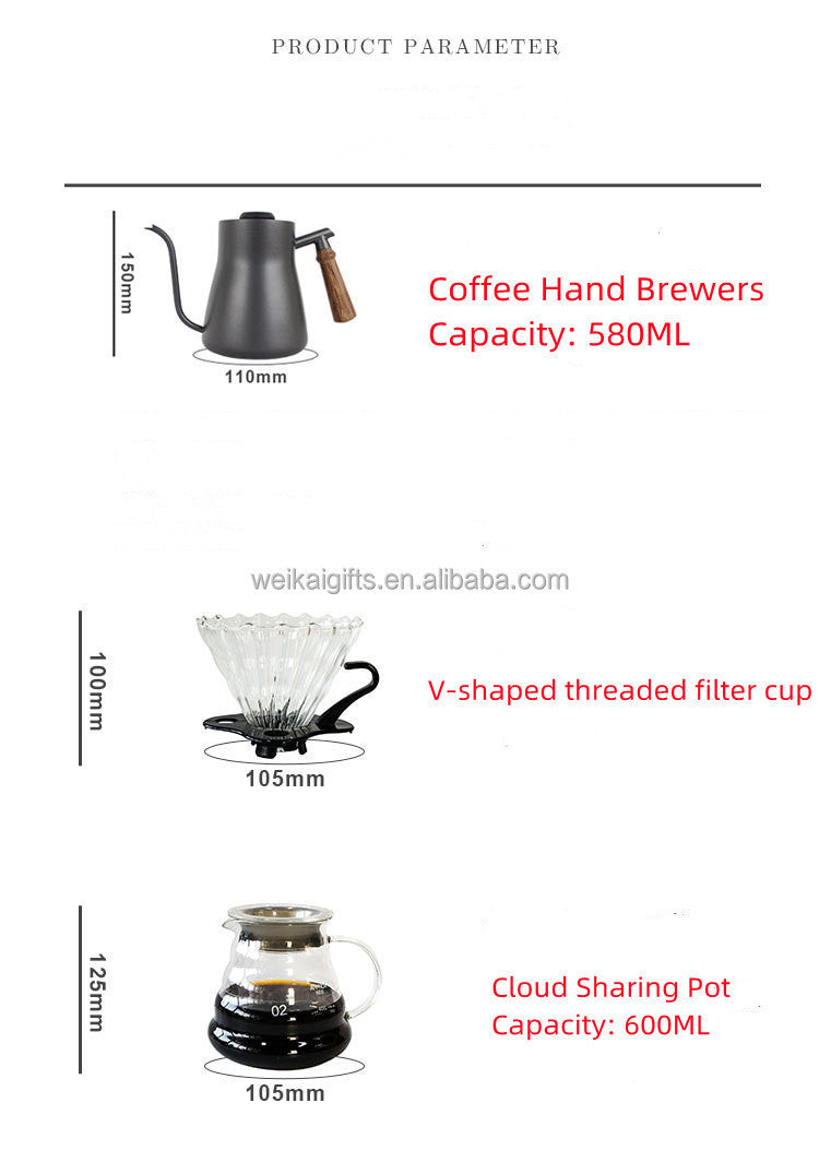 hand brew coffee set with grinder and scale, view 9 - MRSLM