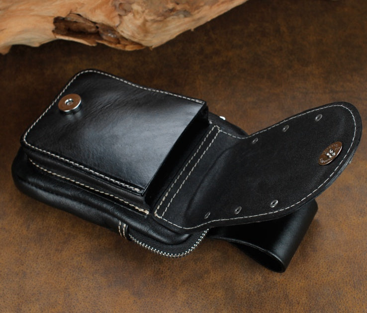 men's leather belt pouch waist bag, view 8 - MRSLM