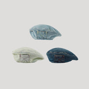 washed denim beret, view 4 - MRSLM