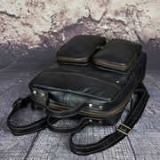 cowhide leather backpack, view 2 - MRSLM