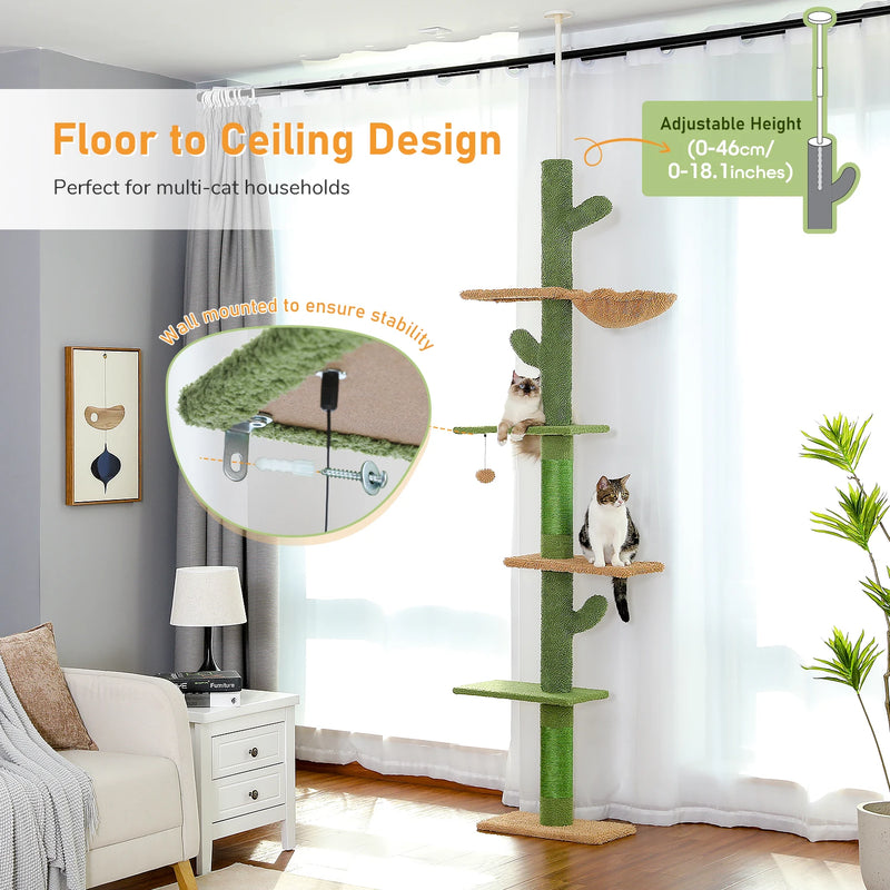 5-tier cactus cat tree, view 5 - MRSLM
