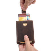 handmade leather wallet, view 4 - MRSLM