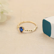 water drop zircon sterling silver ring, view 6 - MRSLM