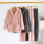 His and hers flannel pajama set, view 5 - MRSLM