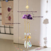 Crystal agate sun catcher wind chime, view 8 - MRSLM
