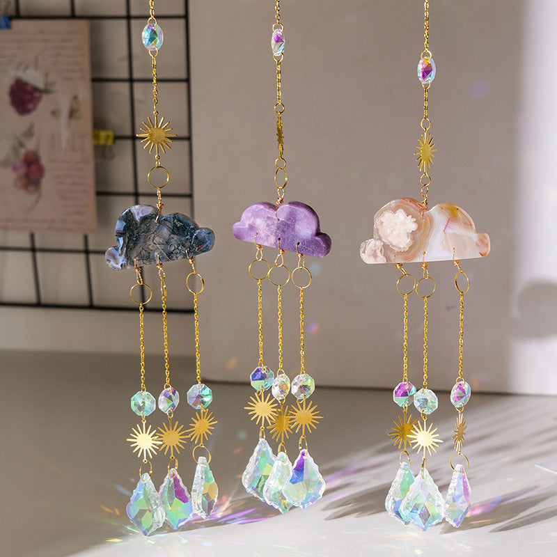 Crystal agate sun catcher wind chime - MRSLM