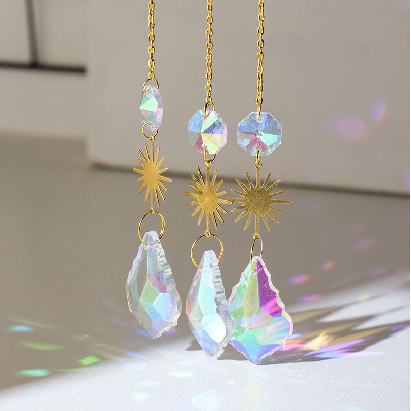 Crystal agate sun catcher wind chime, view 2 - MRSLM